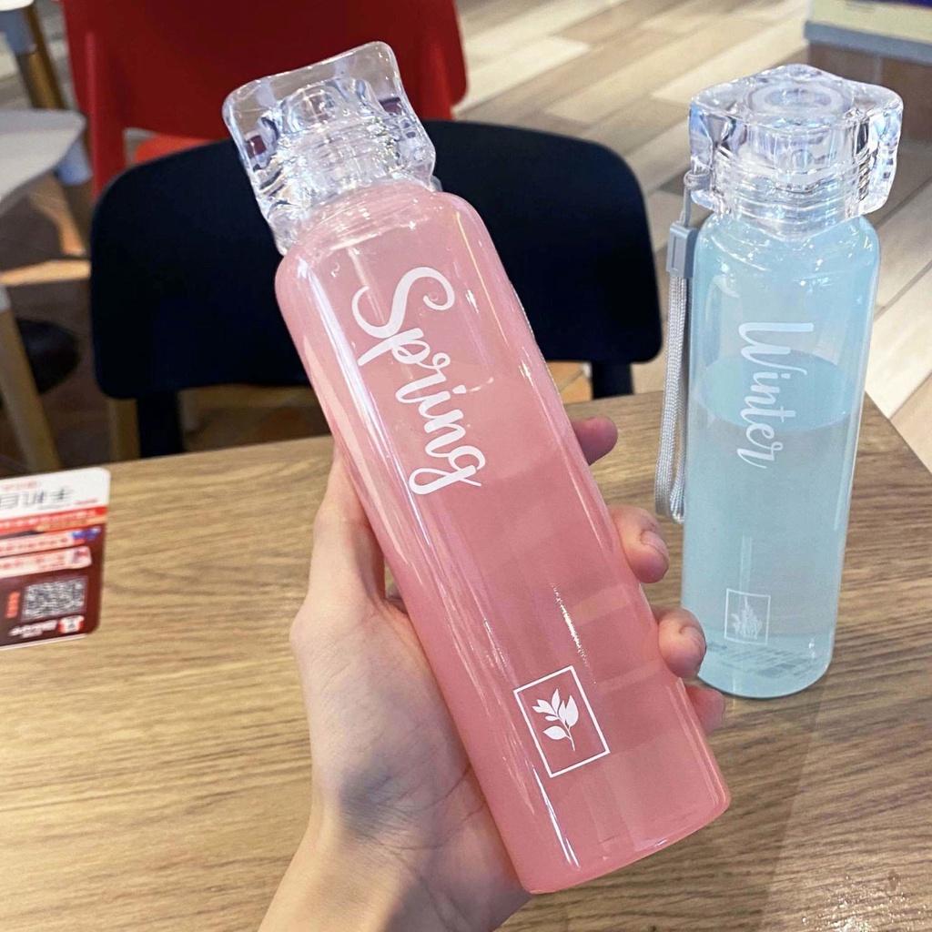 Cốc nước thủy tinh Phiên bản hàn quốc trong gió cốc tiện dụng thủy tinh chịu nhiệt thủy tinh borosilicat cao