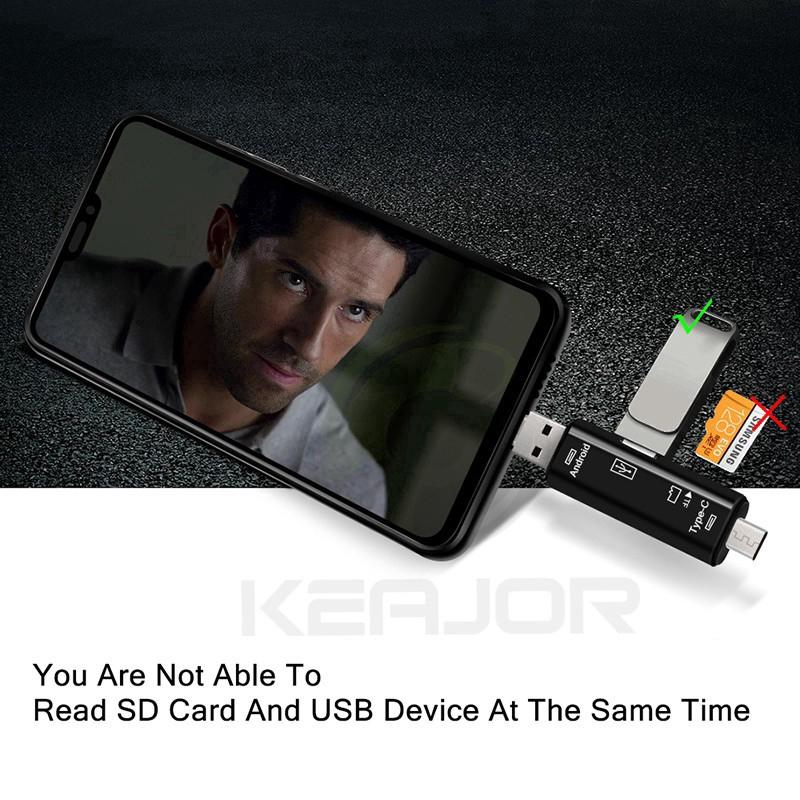 Đầu đọc thẻ nhớ SD đa năng từ Micro USB OTG sang USB 2.0 cho điện thoại Android và máy tính bảng