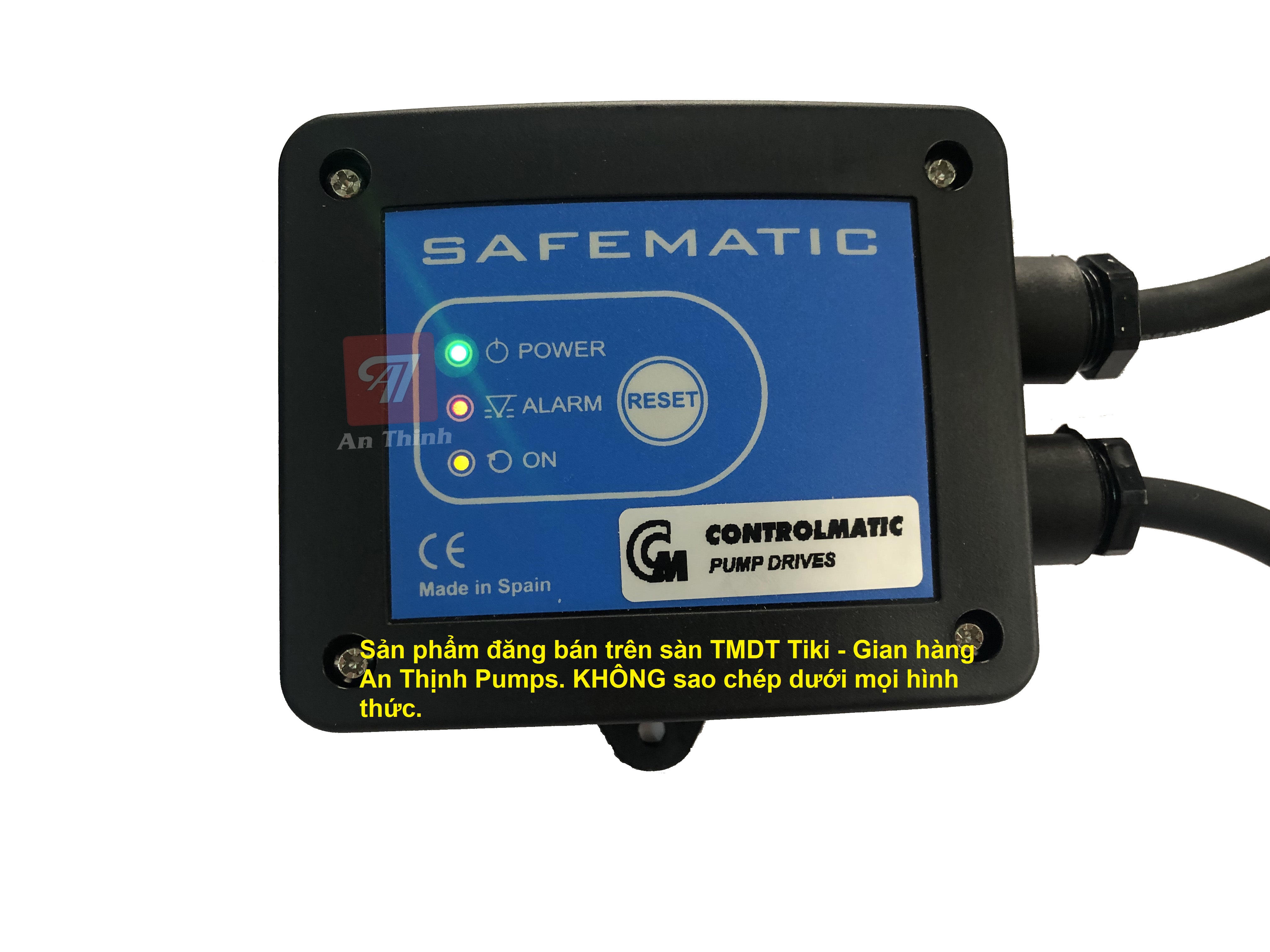 Combo Phao điện 5Vdc cho bơm đẩy cao kèm bộ điều khiển Chống Cạn Quá Tải Safematic Coelbo Tây Ban Nha - An Toàn - Lắp Đặt Nhanh - Hàng Châu Âu chính hãng