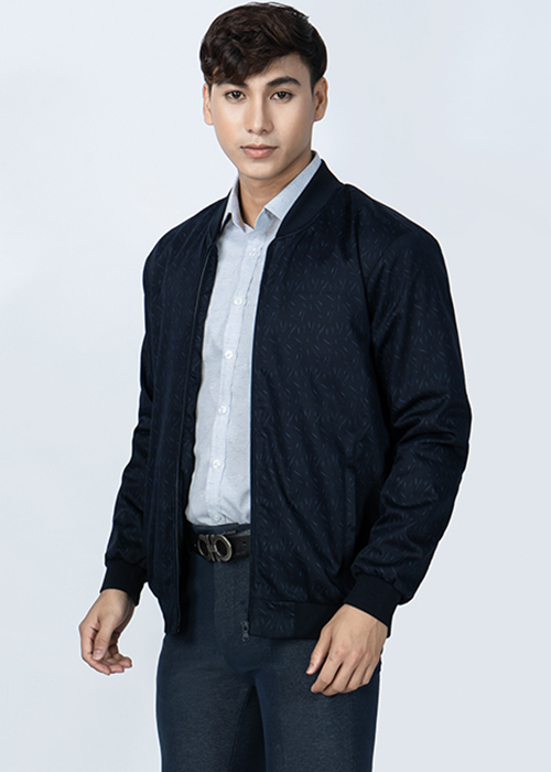 Áo Jacket Khaki Bomber Nam In Họa Tiết Novelty NJKMHTMT3R1905602 - Đen