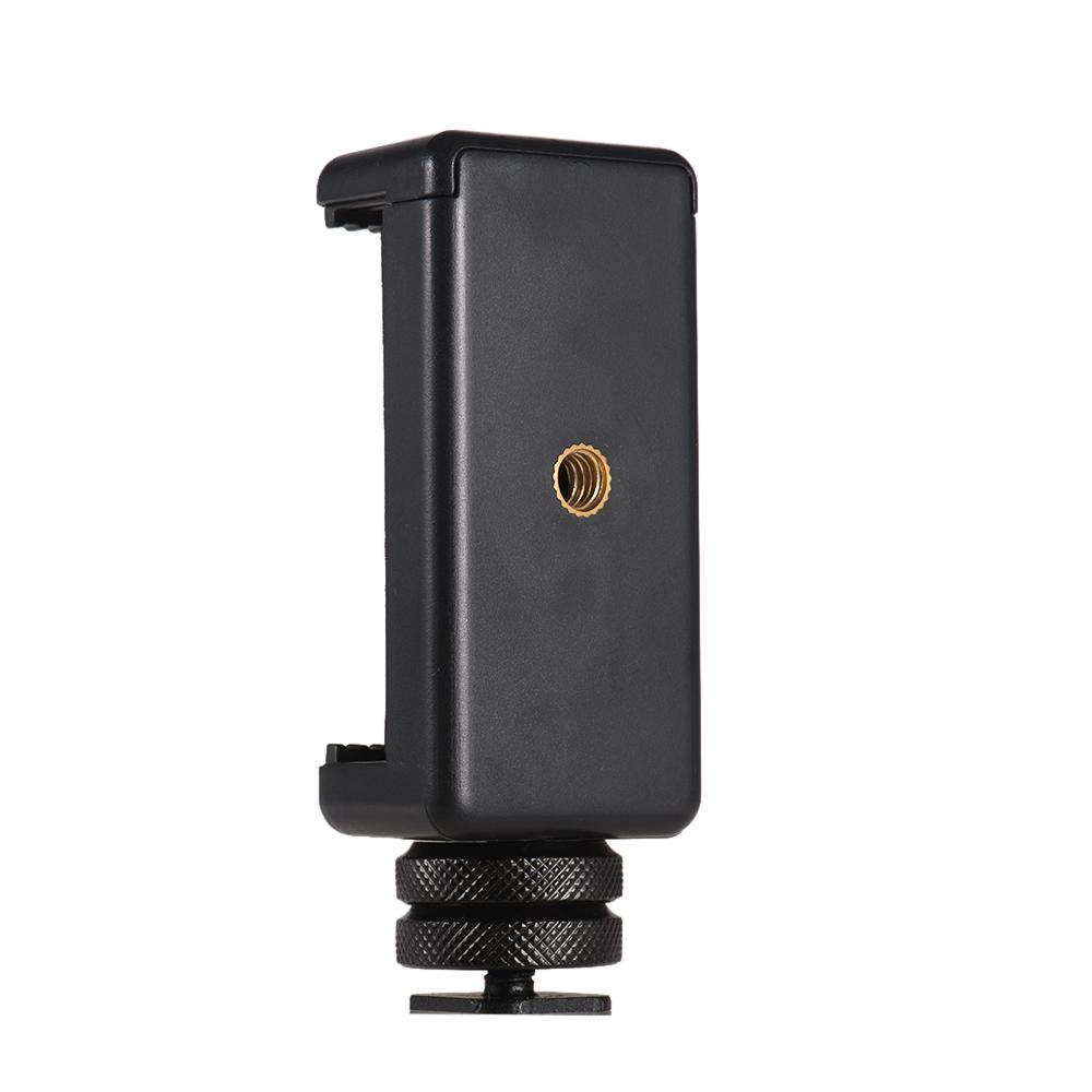 Adjustable Phone Holder Smartphone Clip + Flexible Ballhead Adapter Mount with 1/4 Inch Screw