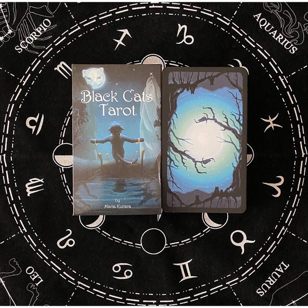 Bài Black Cats Tarot 78 Lá Bài Tặng Đá Thanh Tẩy