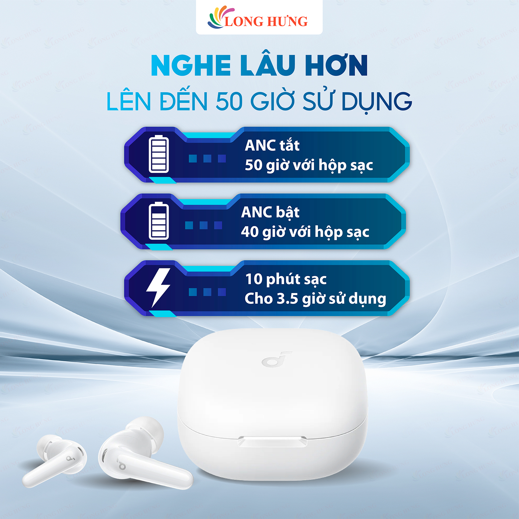 Tai nghe Bluetooth True Wireless Anker Soundcore R60i NC D1202 - Hàng chính hãng