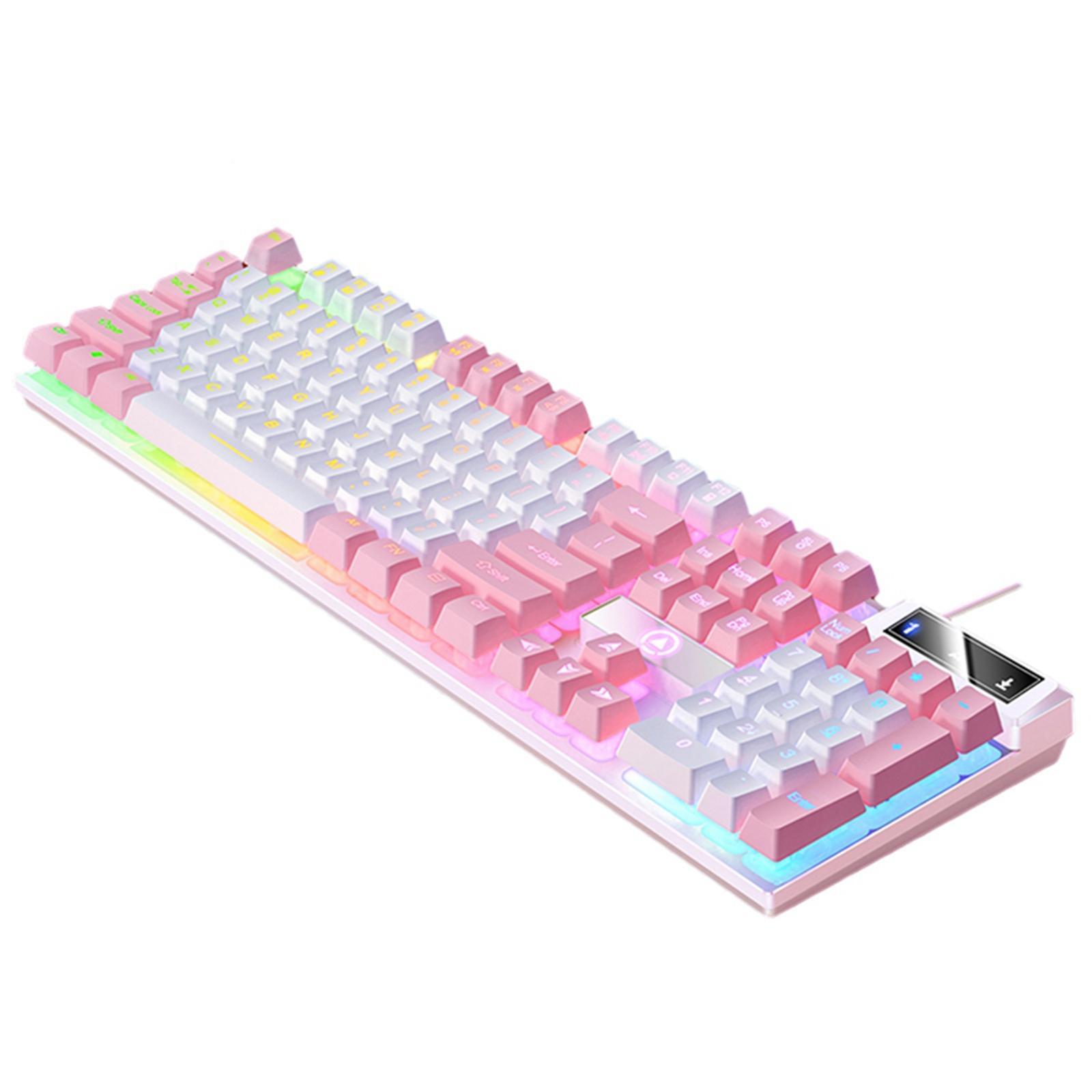 Mechanical Gaming Keyboard USB RGB Backlit for PC Game Office