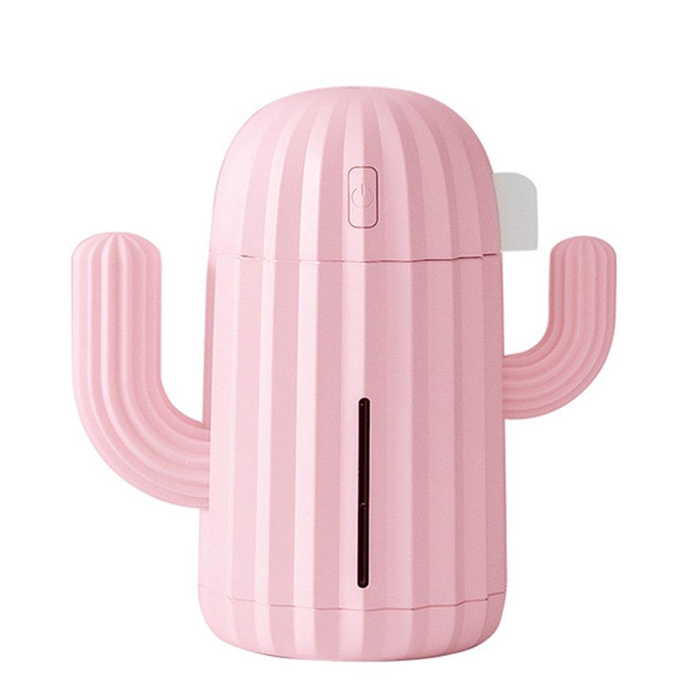 Máy Tạo Độ Ẩm Không Khí Văn Phòng Nhà Xe Ô Tô Mini Air Khuếch Tán Cây Xương Rồng Thiết Kế Cổng USB 340Ml LED Máy Phun Sương Tạo Độ Ẩm Phiên Bản USB