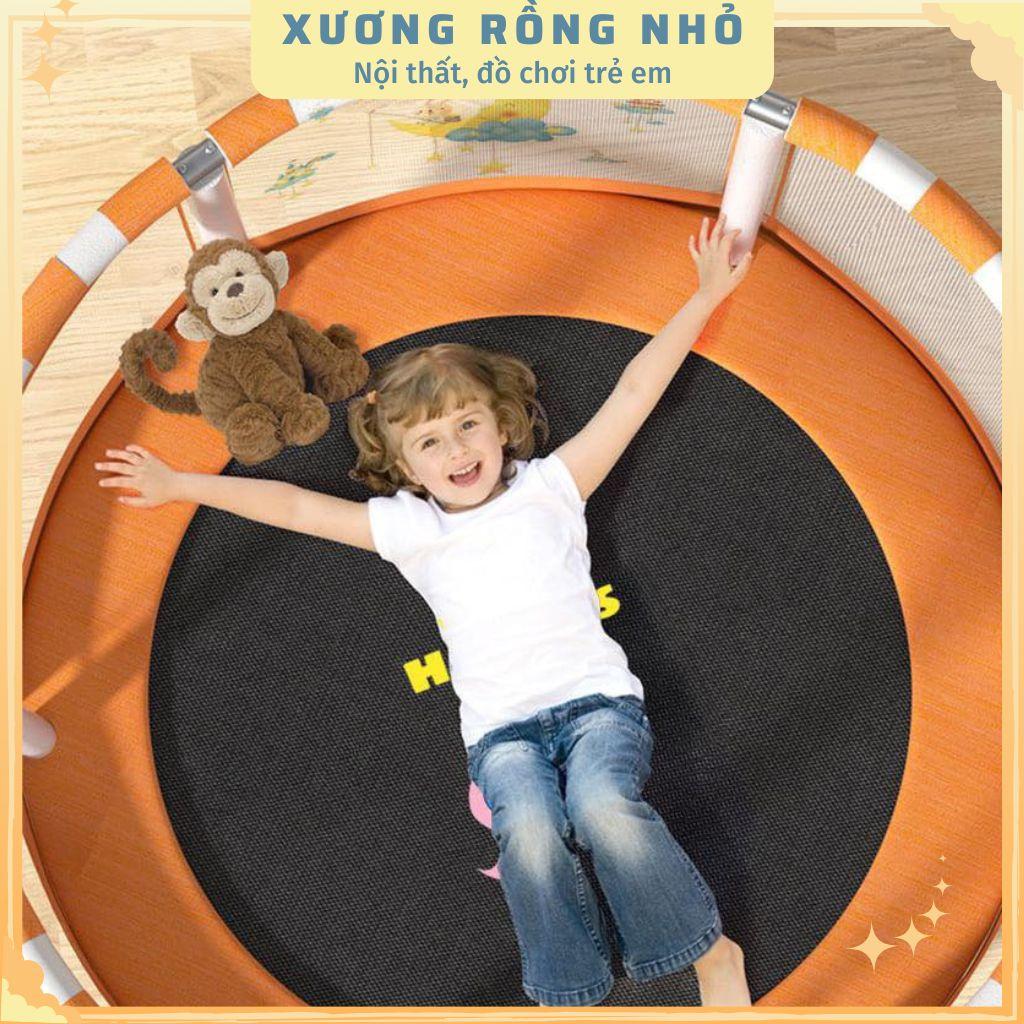 Sàn nhún, quây bóng, nhà bóng cho bé có xích đu, tay vịn kèm xà đơn bóng rổ vận động đường kính 1,5m
