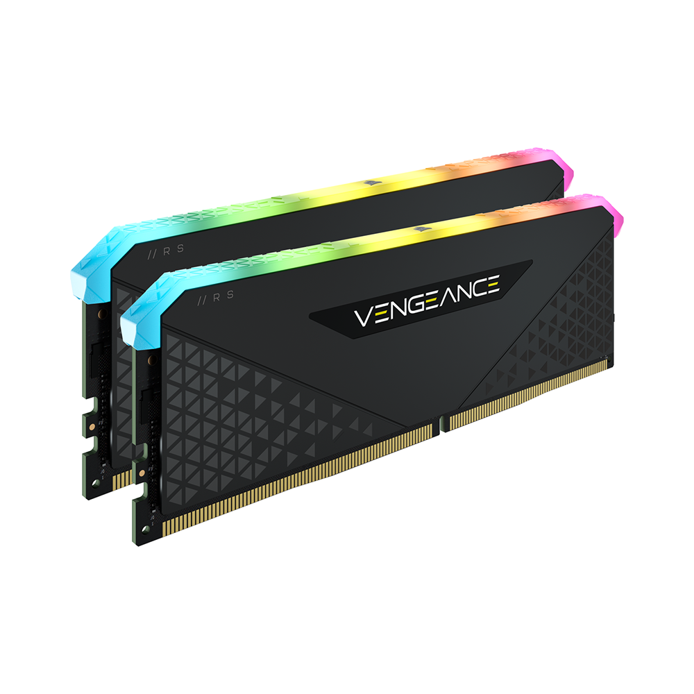 Bộ nhớ trong Corsair DDR4, 3200MHz/3600MHz 16GB/32GB/64GB 2x8GB/2x16GB/2x32GB DIMM, XMP 2.0, Vengeance RGB RS, RGB LED, 1.35V - Hàng Chính Hãng