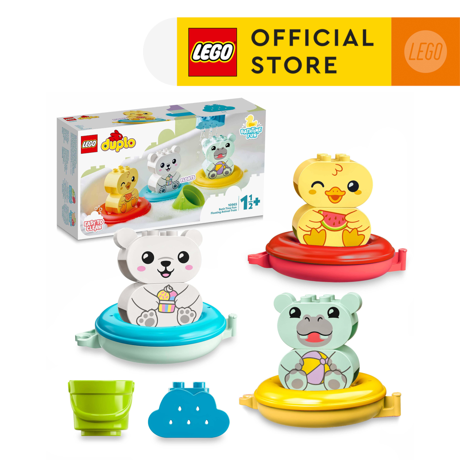 LEGO DUPLO 10965 Nhà Tắm Vui Nhộn: Tàu Động Vật Đáng Yêu (14 chi tiết)