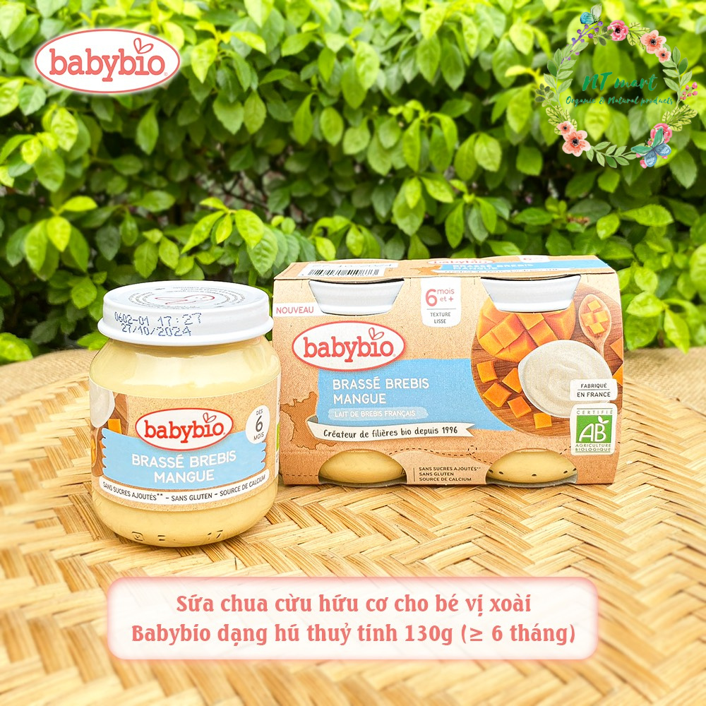 Sữa chua cừu hữu cơ cho bé Babybio dạng hũ 130g
