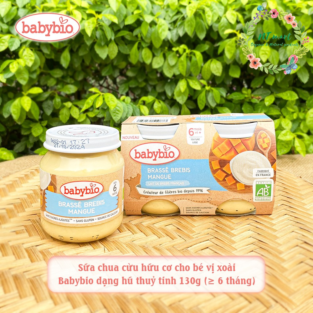 Sữa chua cừu hữu cơ cho bé Babybio dạng hũ 130g (từ 6 tháng)