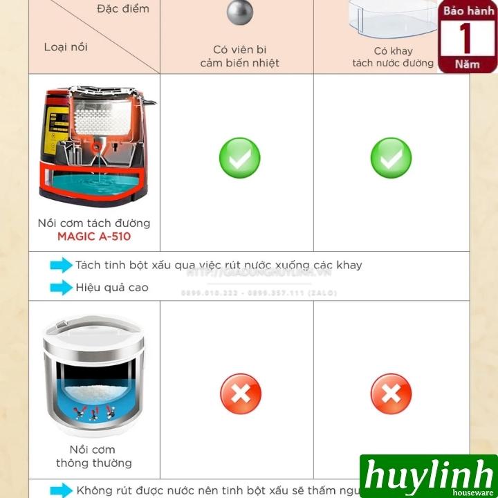 Nồi cơm điện tử tách giảm đường Magic Korea A510 - 3.5 lít - Hàng chính hãng