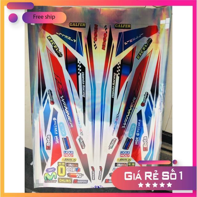 Trọn Tem rời dành cho xe winner chuyển màu Crom titan 7 màu