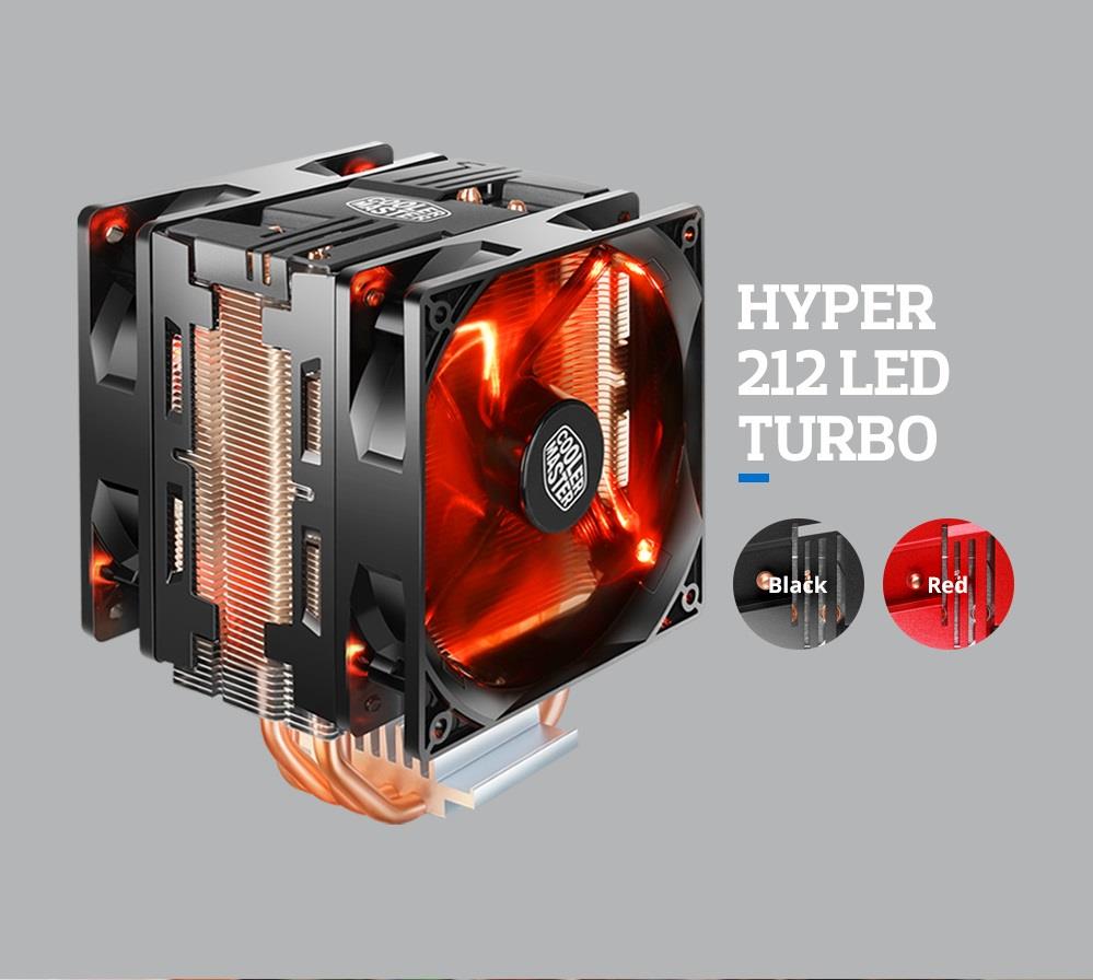 Quạt Tản Nhiệt Khí CPU Cooler Master HYPER 212 LED TURBO RED - Hàng Chính Hãng