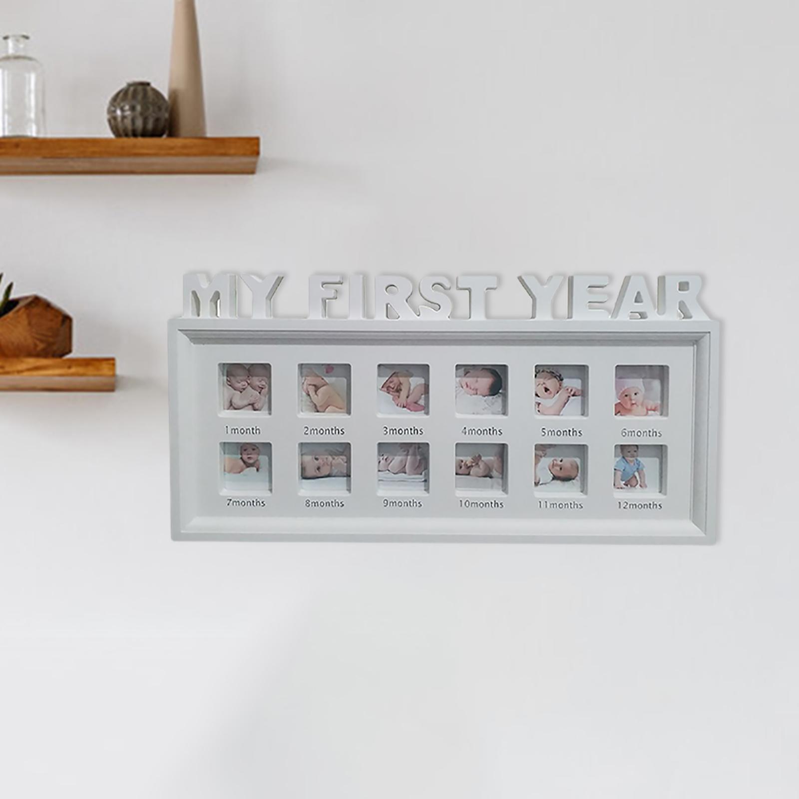 Baby's First Year Picture Photo Frame DIY Keepsake Newborn Baby Shower Gift