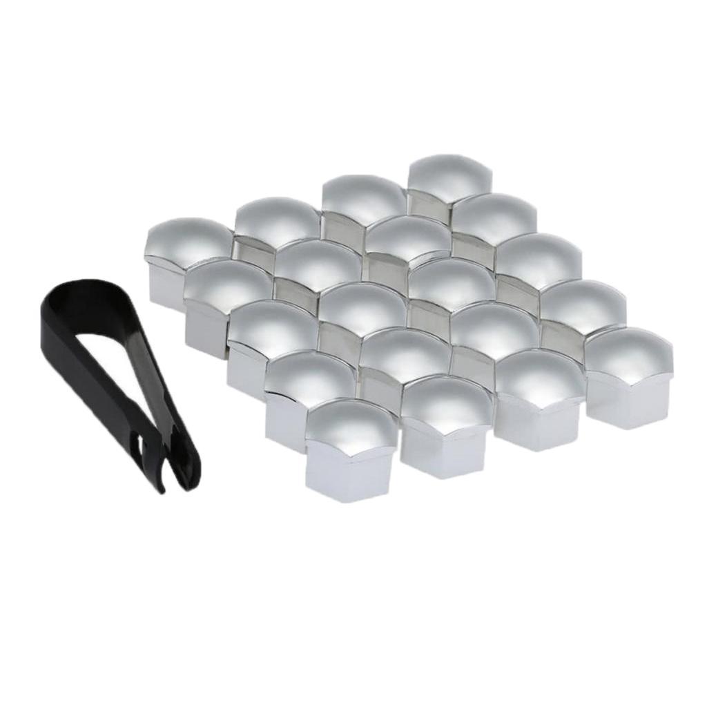 2x 20pcs Universal 17mm Wheel Nut Covers Lug Nut Caps Screw Protector