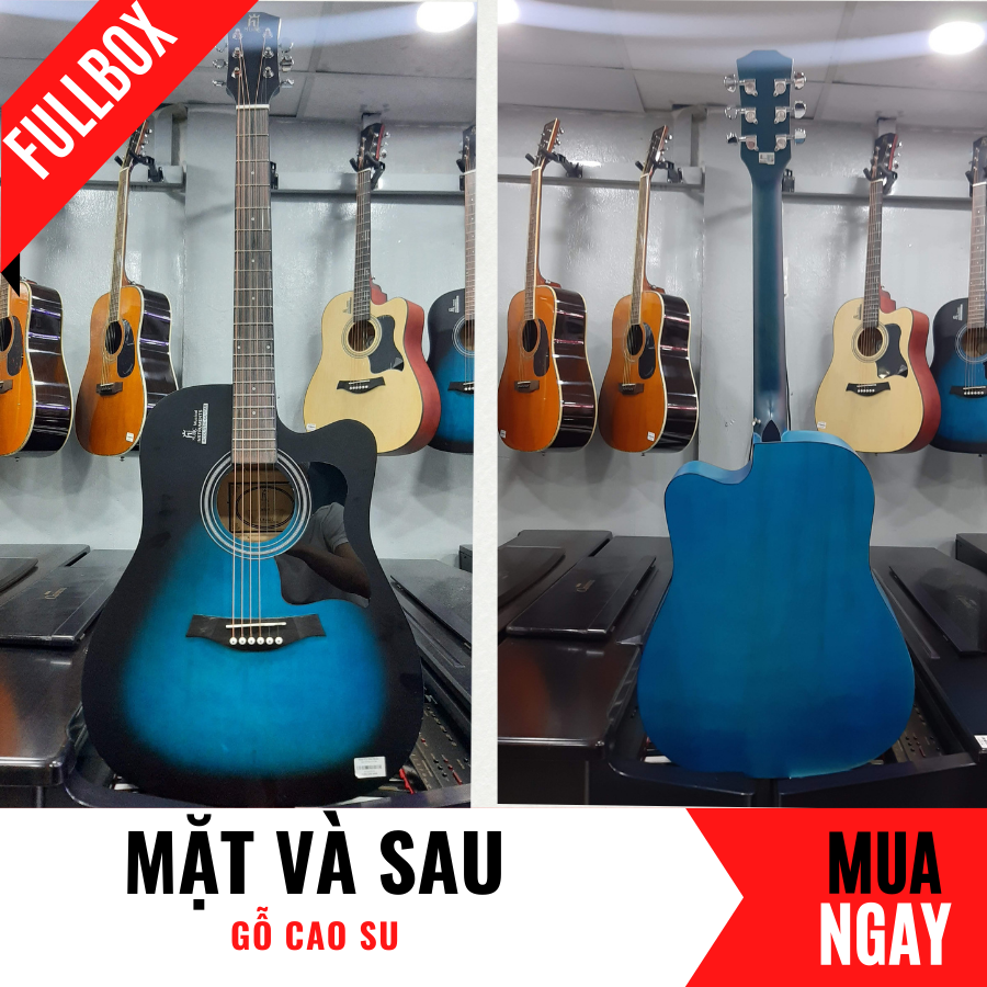 Đàn Guitar Acoustic HT89 Dáng Khuyết Đẹp Tự Nhiên + Phụ Kiện (Size 4/4)