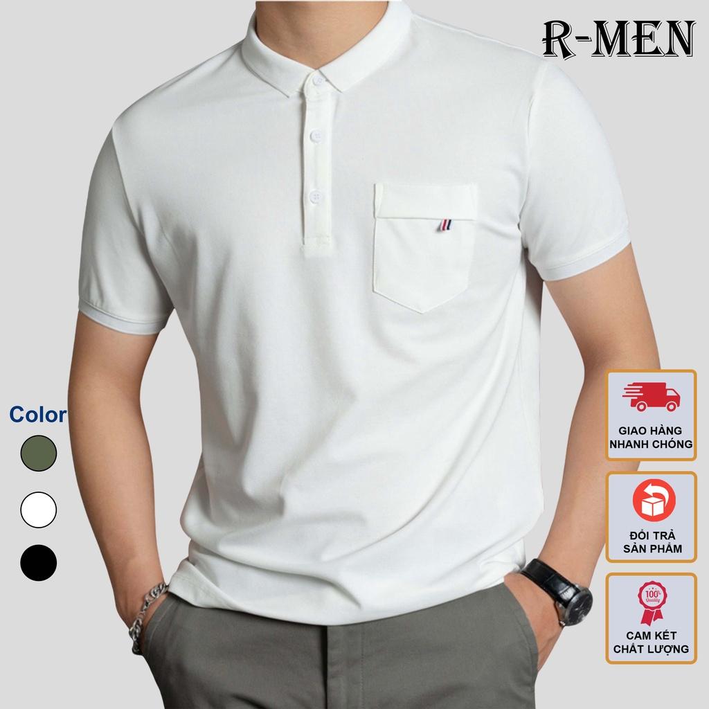 Áo polo nam có túi ngực RMEN Store vải cá sấu full size form chuẩn nhiều màu