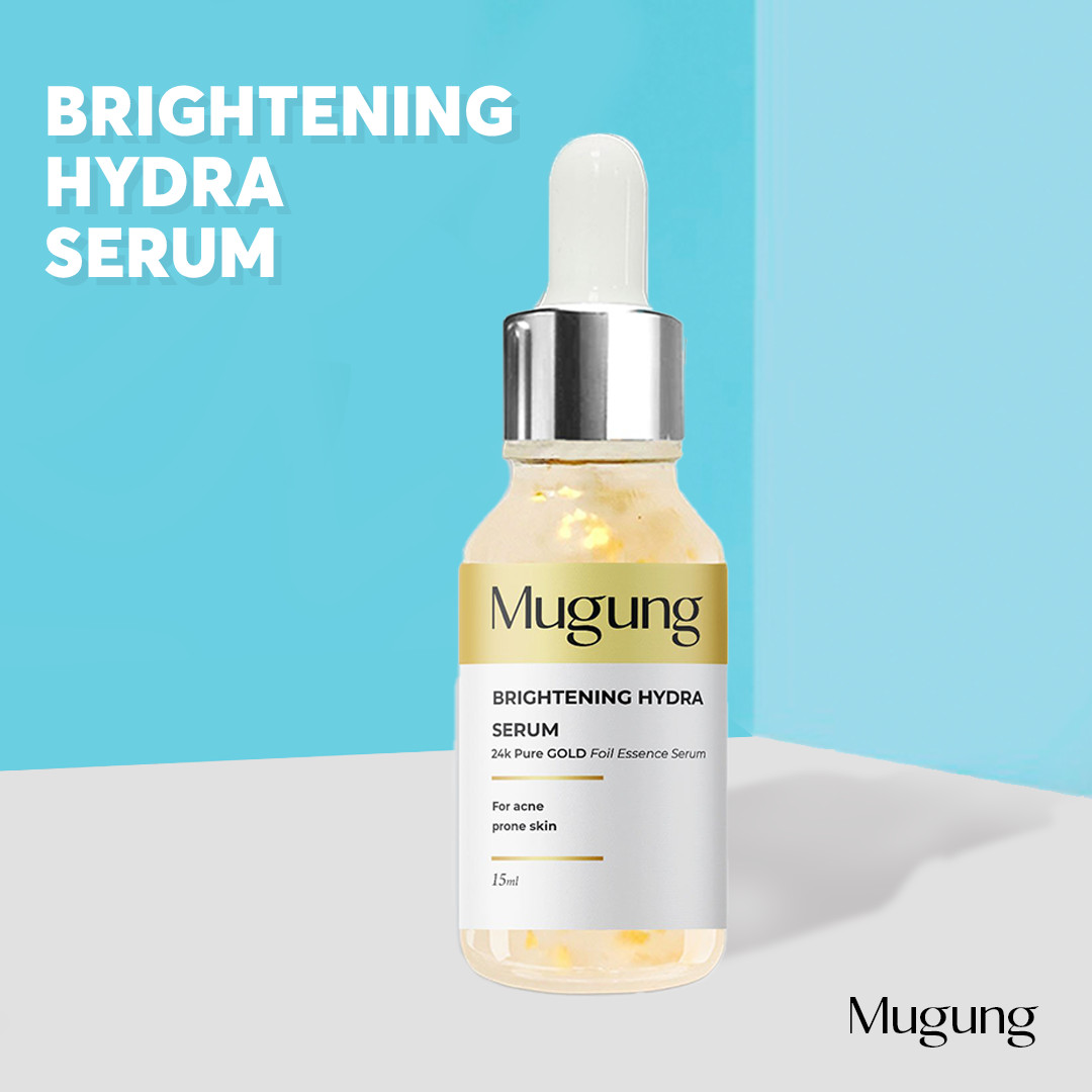 Mugung Serum Dưỡng Trắng tinh chất vàng 24K Brightening Hydra serum (Vitamin C + Hyaluronic Hydrating + Gold Collagen) Giúp Sáng Da, Mờ Thâm, Dưỡng Ẩm, Làm Chậm Quá Trình Lão Hóa