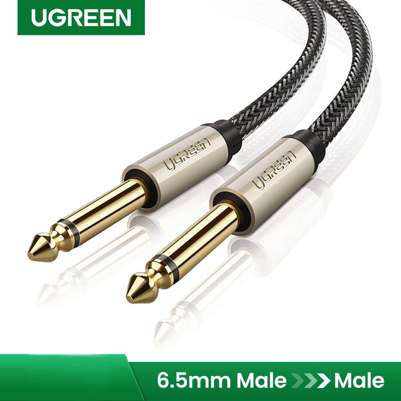 Cáp Audio 6,35mm chính hãng Ugreen 10636 1m,10638 2m,10640 5m mạ vàng cao cấp-Hàng chính hãng