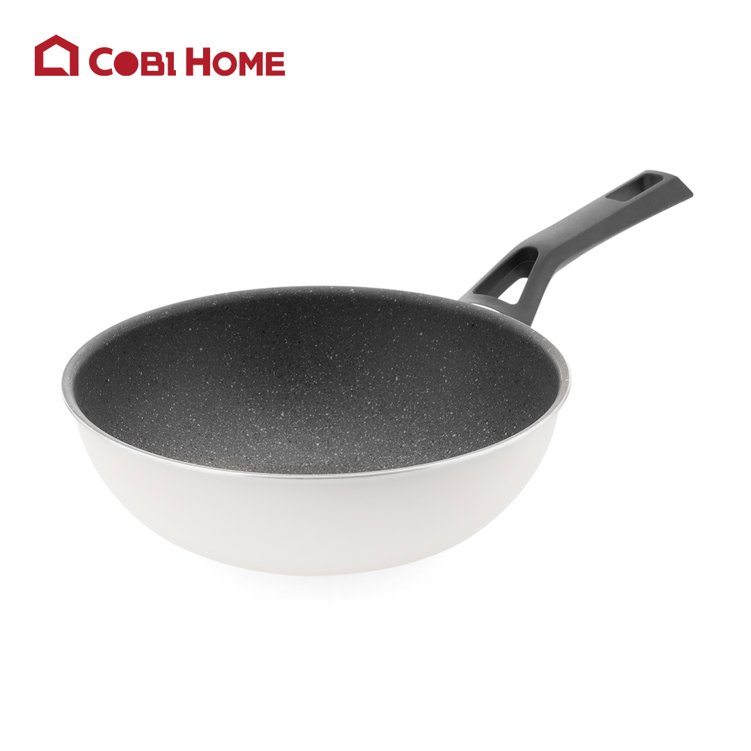 Chảo Easy Cook chảo chống dính lòng sâu hợp kim nhôm vân đá đáy từ Kims Cook phân phối chính hãng bởi Cobi Home