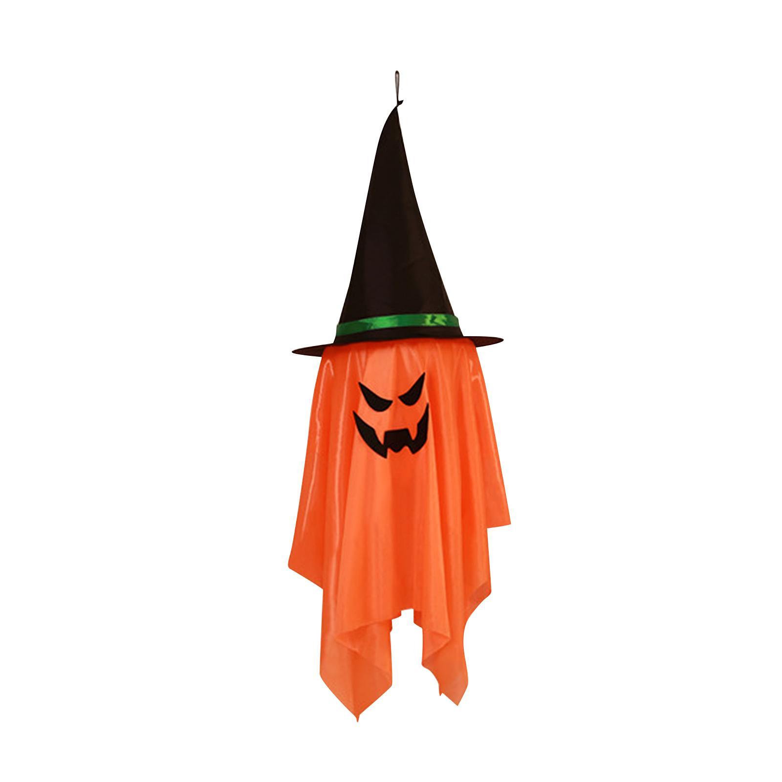 Halloween LED Flashing Light, Glowing Hanging , Scary Decorative Reusable Hanging Witch Hat Lamp for Patio ,Indoor Yard Decor
