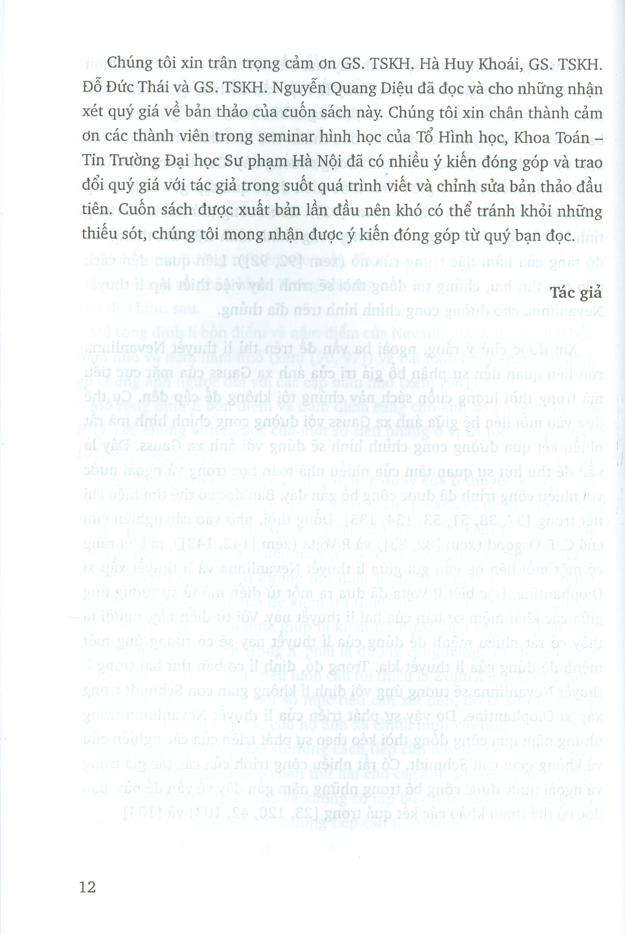Lí Thuyết Phân Bố Giá Trị Cho Ánh Xạ Phân Hình Và Một Số Vấn Đề Liên Quan