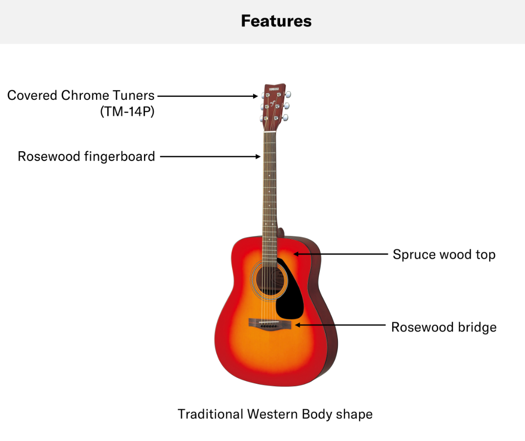 Đàn Guitar Acoustic, Guitar thùng - Yamaha F310 - Cherry Sunburst, tự tin chơi nhạc cùng F310 - Hàng chính hãng