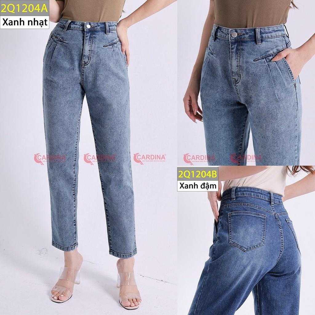 Quần Jeans Nữ  Cao Cấp Quần Bò Dáng Baggy Bắt Trend Siêu Hot 2Q12