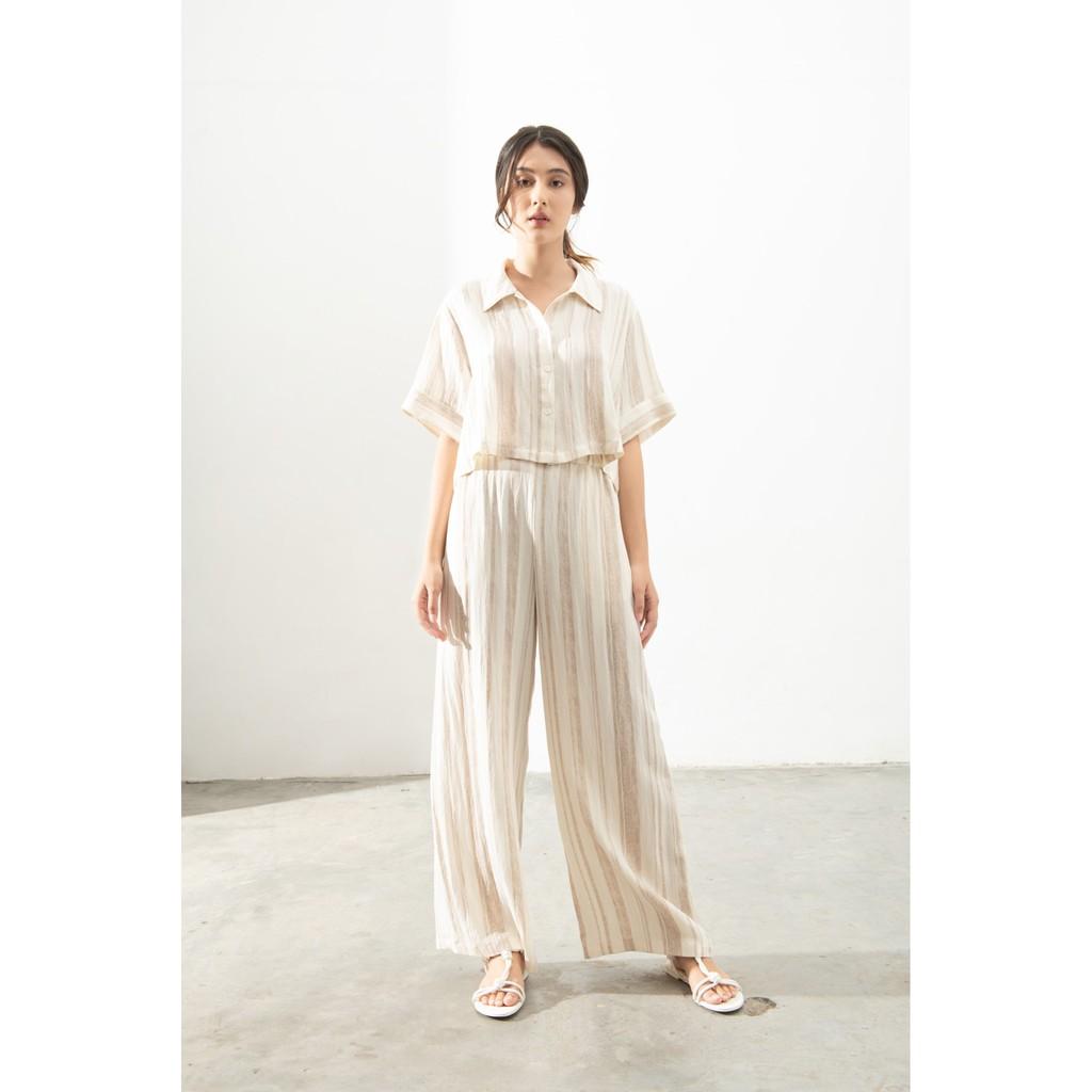 Bộ đồ ngủ nữ lụa cao cấp BNK13 Kẻ Charis