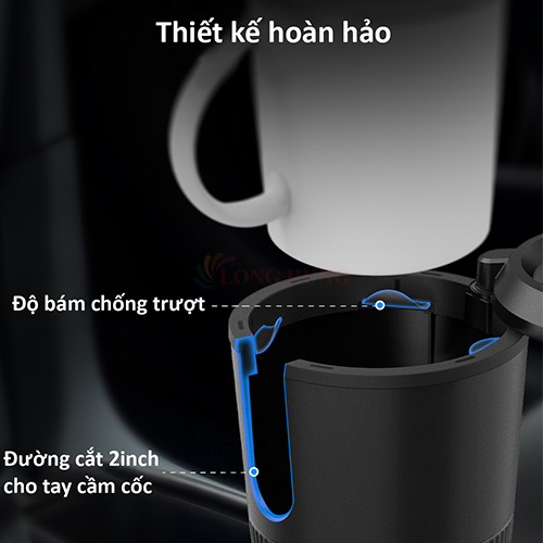 Giá đỡ cốc nước trên xe hơi Spigen Hydrohub Cup Holder CH100 ACP02235 - Hàng chính hãng