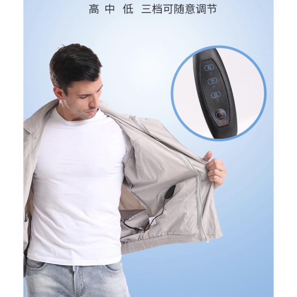 Áo điều hòa chống nóng cho nam COOLING COAT A11 tặng sạc dự phòng 10.000mah