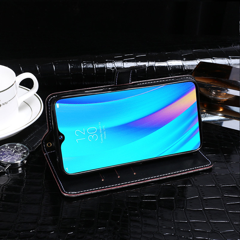 Bao da kiêm ví đựng thẻ Dành Cho Oppo Realme 3 Pro vân cá sấu - Handtown - Hàng Chính Hãng
