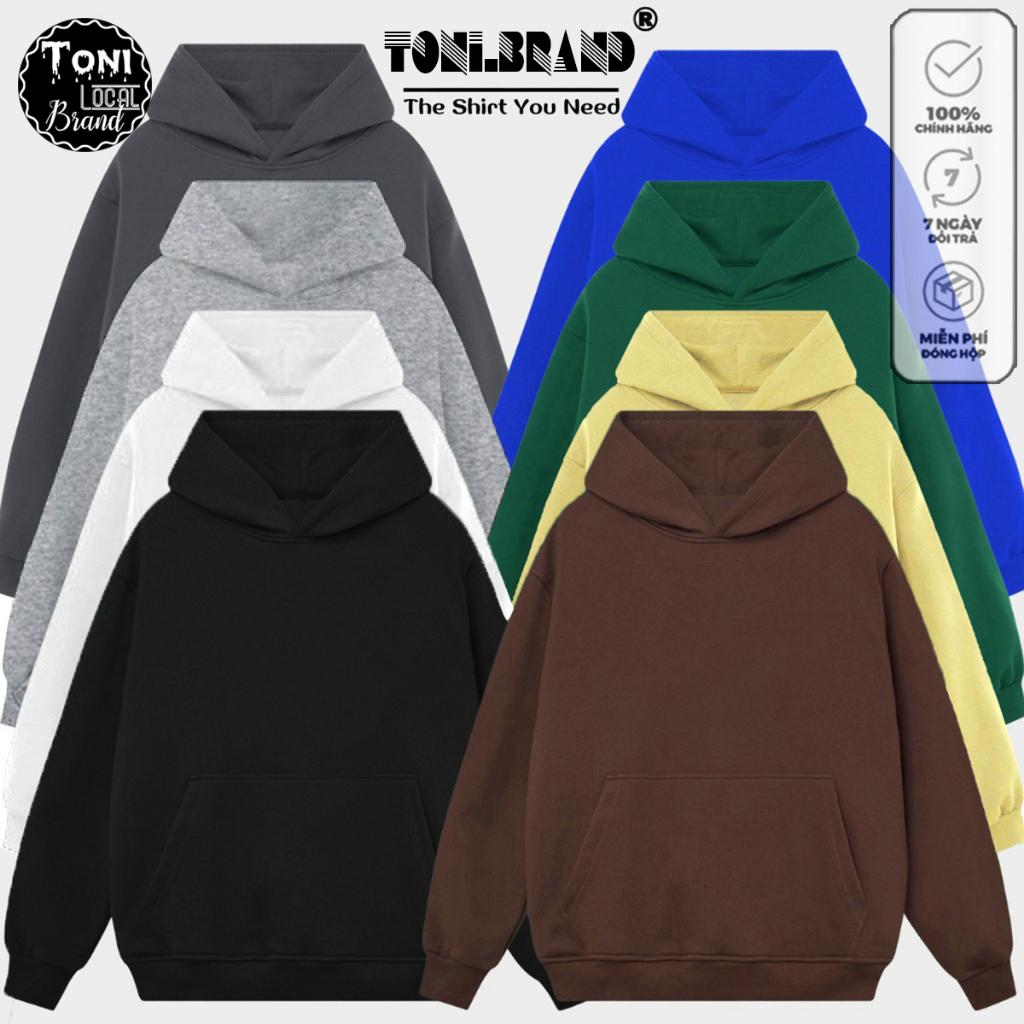 Áo Hoodie Basic Local Brand nỉ bông form rộng Unisex giữ ấm chống nắng (HD1000L - Full Box - Kèm Video Ảnh Thật)