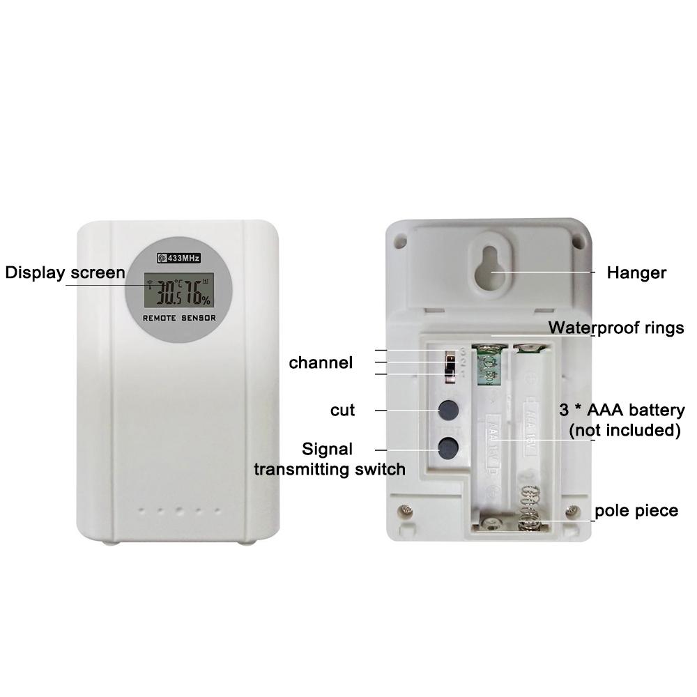 Multifunctional Home/Office Weather Station Color Digital Display Clock Outdoor and Indoor Temperature Tester Hygrometer Weather Forecast Table Clock