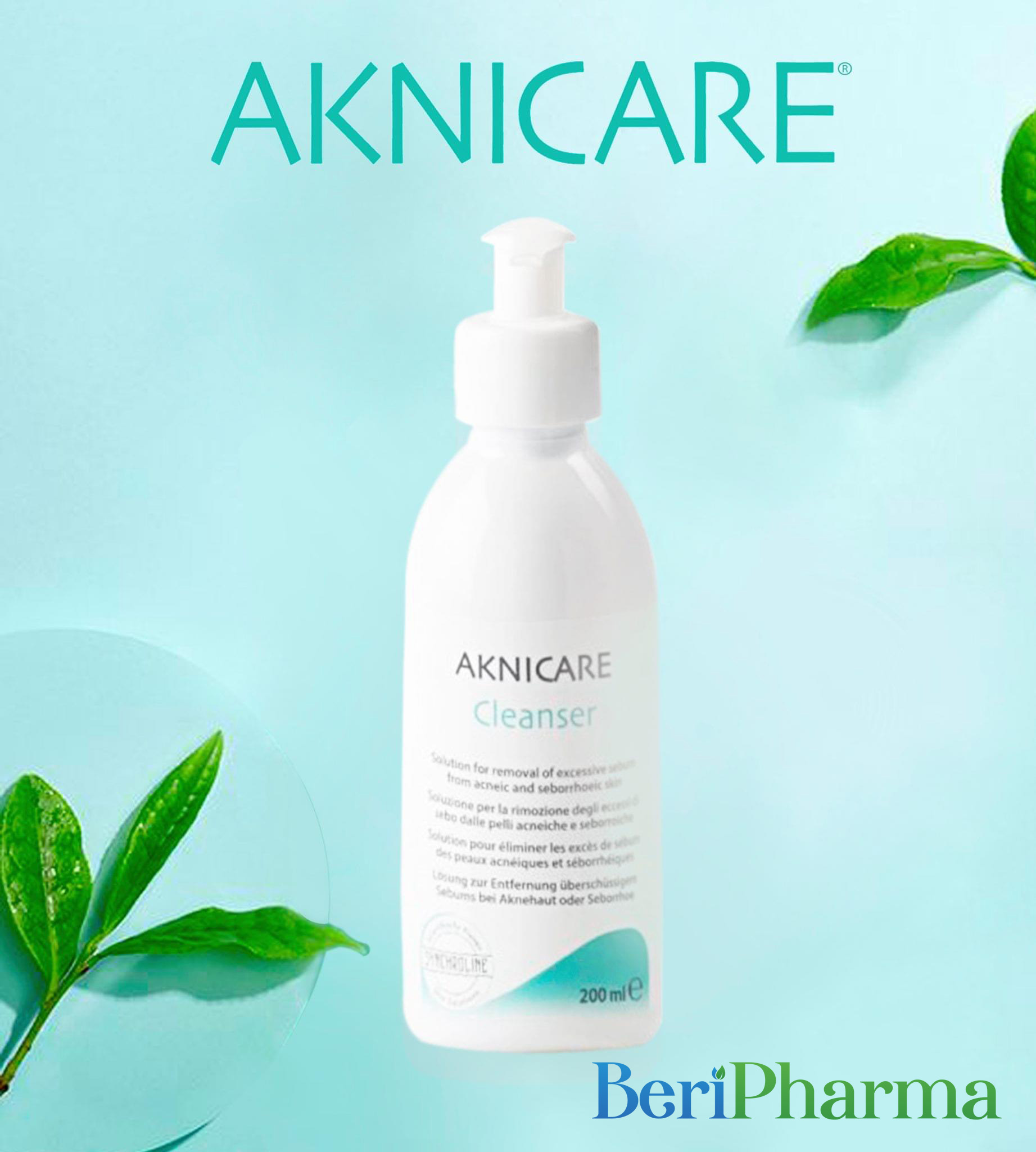 Aknicare Gel Rửa Mặt Cho Da Dầu Mụn Cleanser 200ml