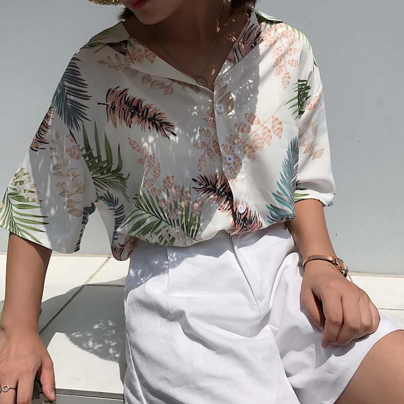 Áo sơ mi nữ in họa tiết phong cách Boho