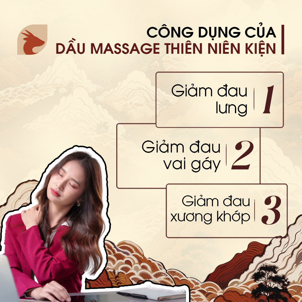 Dầu Massage Body SaoLa, THIÊN NIÊN KIỆN, Giảm Đau Vai Gáy, Nhức Mỏi Xương Khớp, 100% Tự Nhiên, 100ml