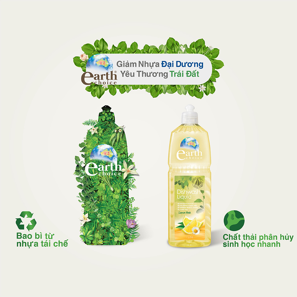 Nước rửa chén cao cấp Earth Choice 1L