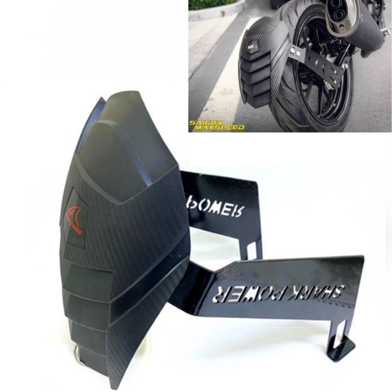 Chắn bùn xe máy SHARK kiểu ninja lắp Ex 150, 155 , Winner , TFX, R15V3 và nhiều dòng xe siêu ngầu loại dày