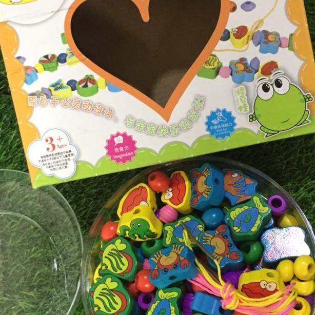 Đồ Chơi Xâu Hạt Gỗ- Rèn Luyện Đôi Tay Khéo Léo Cho Bé