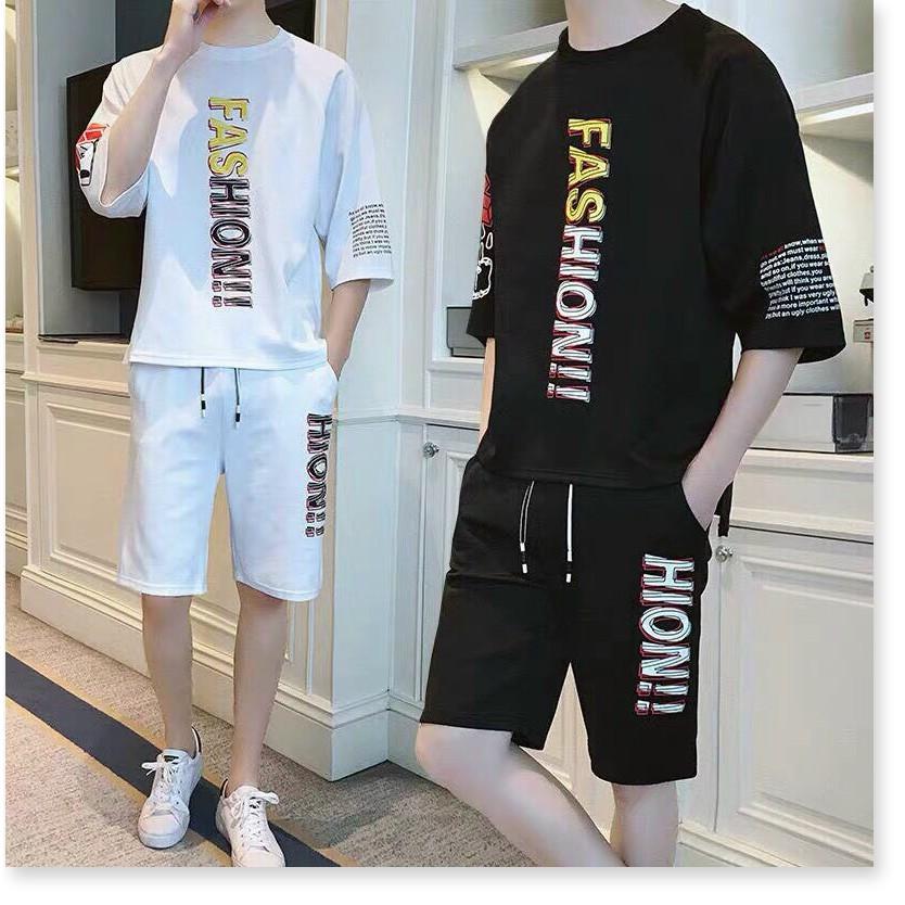 SET BỘ THỂ THAO NAM PHONG CÁCH HỌA TIẾT CÁ TÍNH THUN CO GIẢN 4 CHIỀU THOÁNG MÁT KHÁNH AN STORE