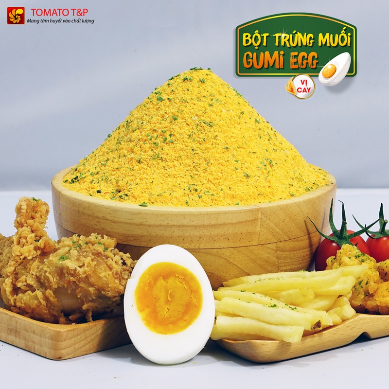 Bột trứng muối Gumi Egg vị cay - Gói 100g - Tomato T&amp;P