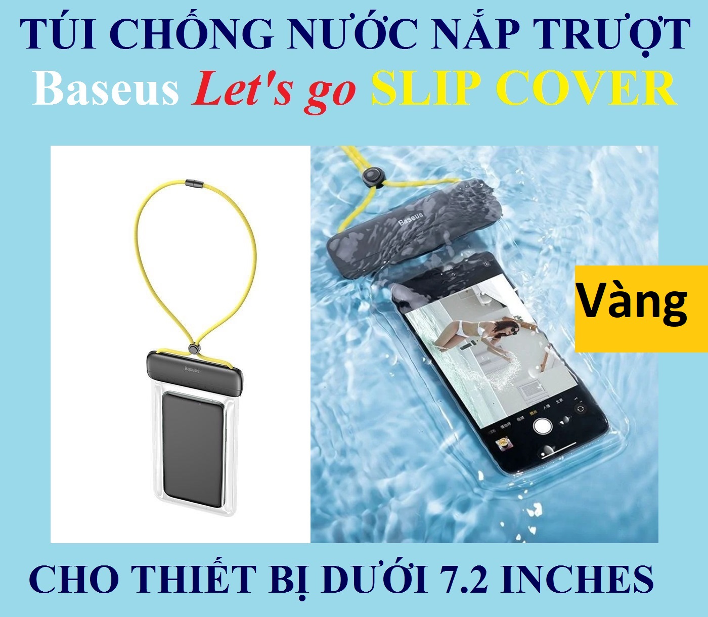 Túi chống nước cho điện thoại dạng nắp trượt Baseus Slip Cover - Hàng chính hãng