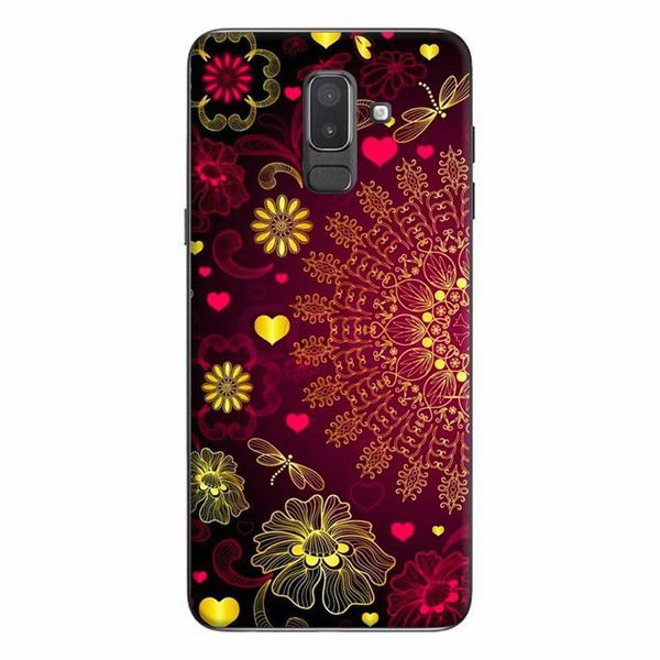 Ốp Lưng Dành Cho Điện Thoại Samsung Galaxy J8 2018 - Mandala Đỏ