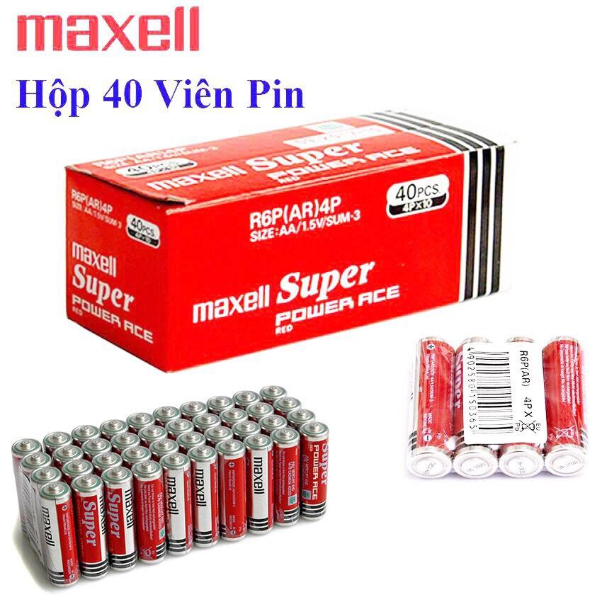 Hình ảnh Pin Maxell Super Đỏ - Hộp 40 Viên Pin Tiểu AA (2A) 1.5V