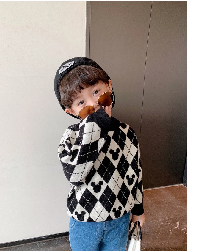 (Video- Hàng đẹp) Áo len bé trai Hàn quốc lót lông dày dặn cực ấm 1-10 tuổi mặc tết Noel