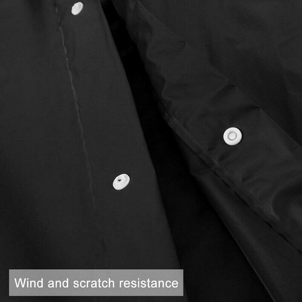 Women Men Fashion Solid Black Rain Poncho Long Sleeve Hooded Raincoat Jacket