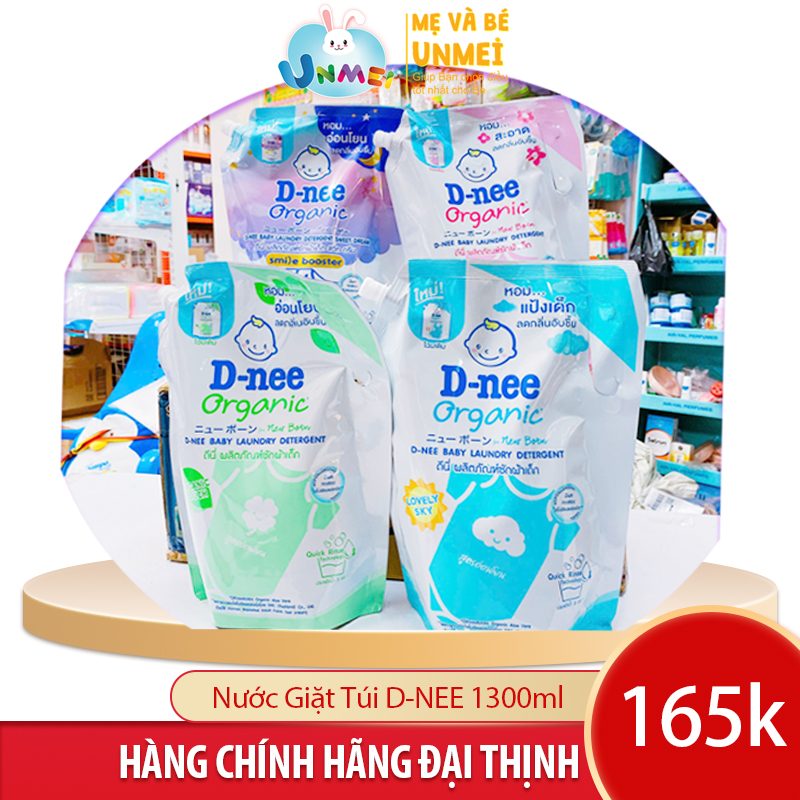Nước giặt D-Nee 1300ml Túi Tiết Kiệm, Chính Hãng Đại Thịnh An Toàn,  Dành Cho Bé