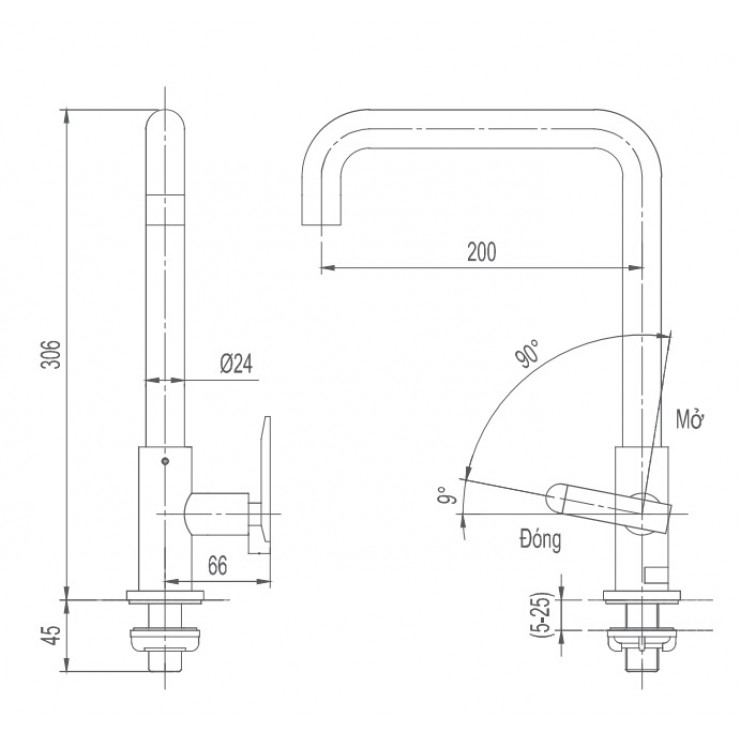 Vòi Rửa Chén Lạnh Inax SFV-30