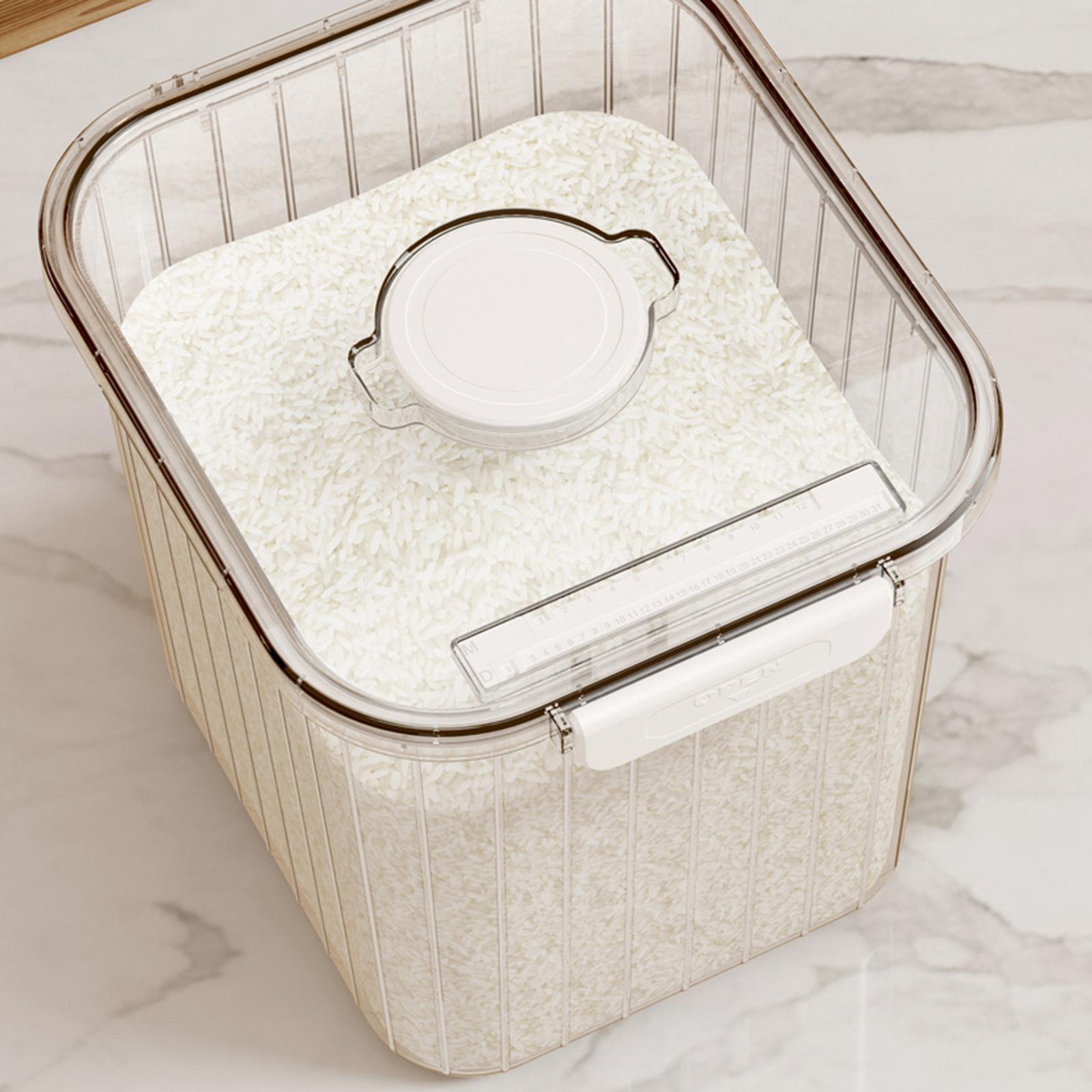 Clear Food Grain Storage box Storage Bin Sealed Lid for Sugar